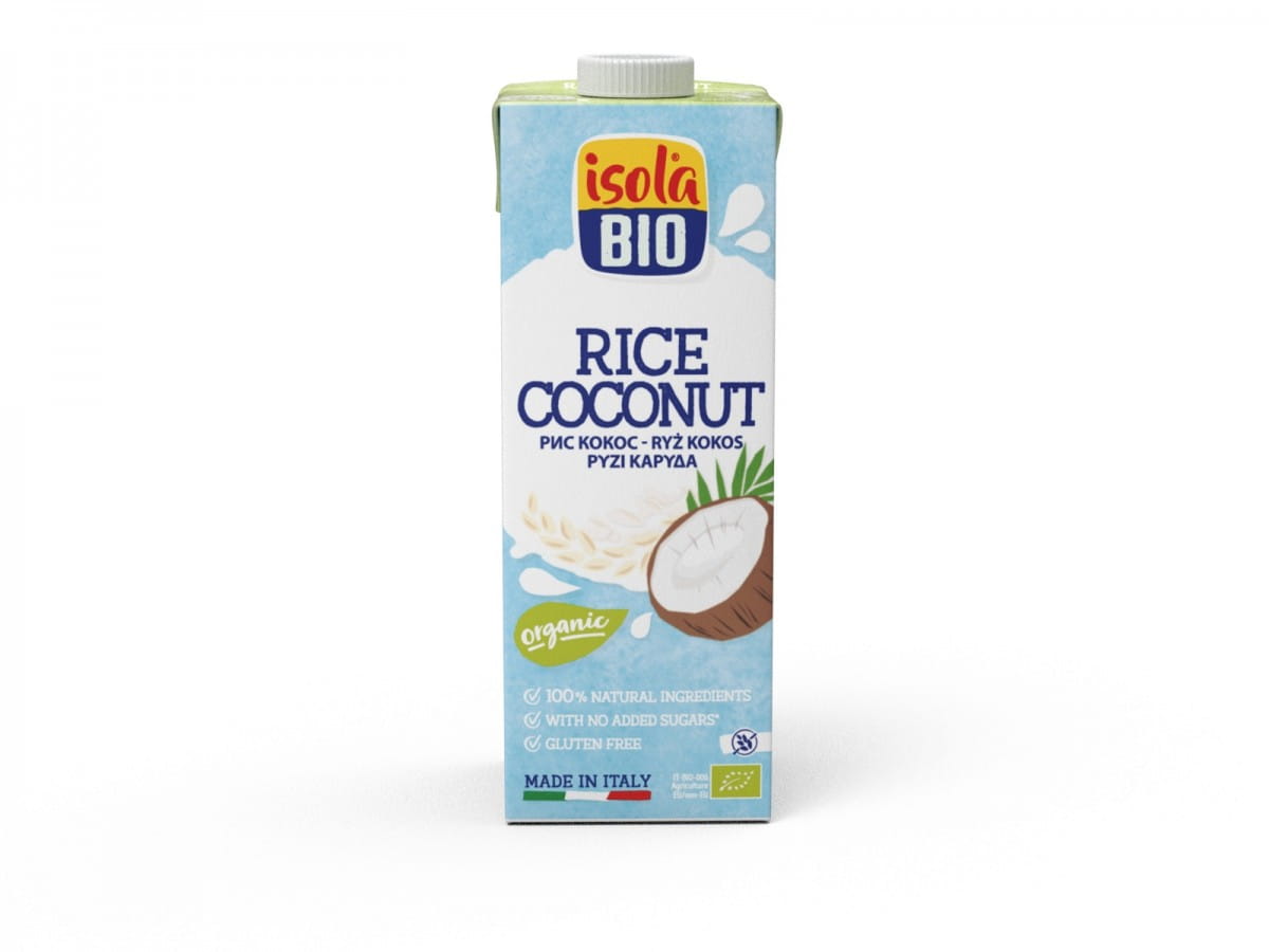 Bezlepkový kokosový rýžový nápoj BIO 1000 ml ISOLA bio