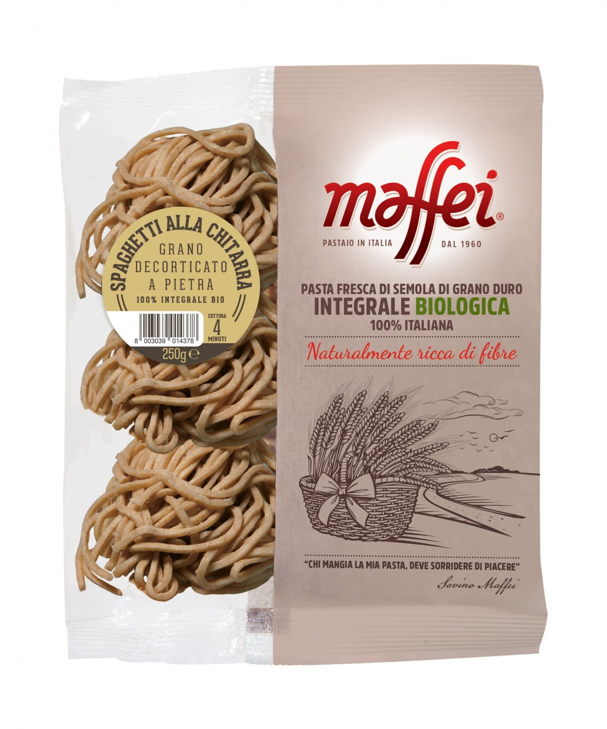 Frische Vollkornspaghetti BIO 250 g MAFFEI