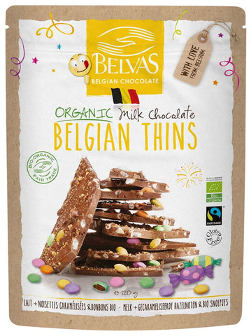 Stücke Milchschokolade mit Dragees glutenfrei BIO 120 g - BELVAS