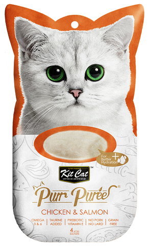 PurrPuree CHICKEN & SALMON (Huhn & Lachs) [KC-874] 4x15g - KIT CAT