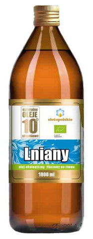 Kaltgepresstes Leinöl BIO 1000 ml - POLISH GOLD