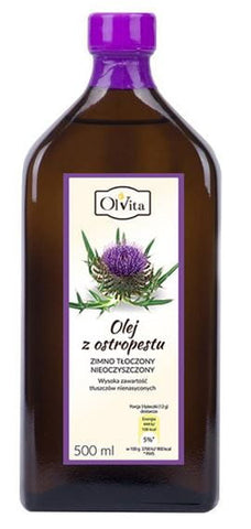 Mariendistelöl, kaltgepresst und roh 500ml OLVITA