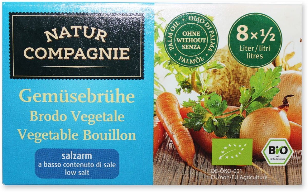 Broth - Stock cubes with reduced salt content ORGANIC 68 g - NATUR COMPAGNIE