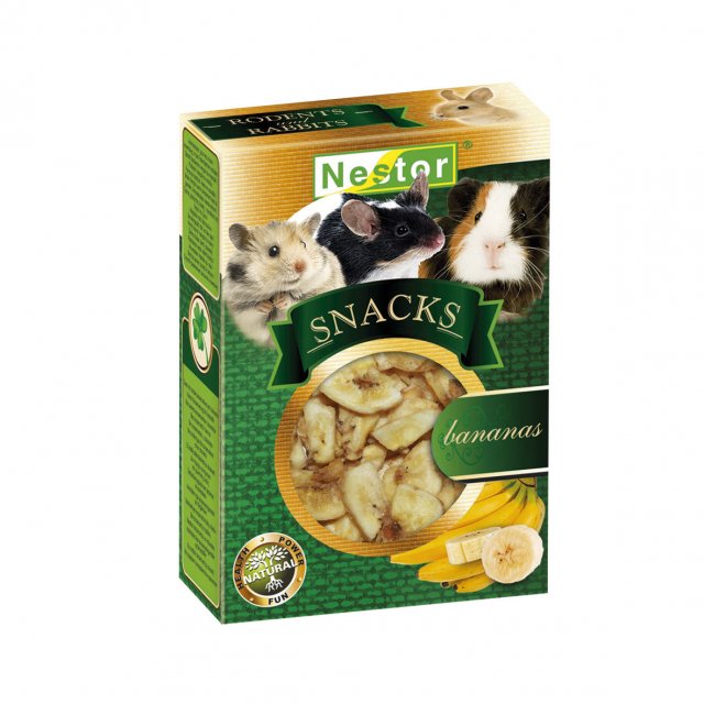 Snacks für Nagetiere und Kaninchen - Bananen 45 g [OSBN] - NESTOR