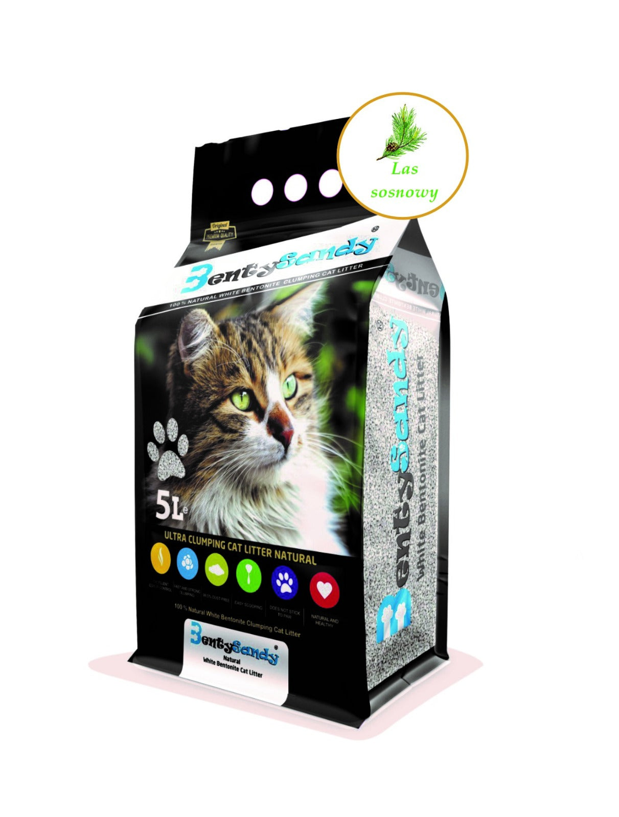PINE Weiße Bentonitstreu 5l - BENTY SANDY