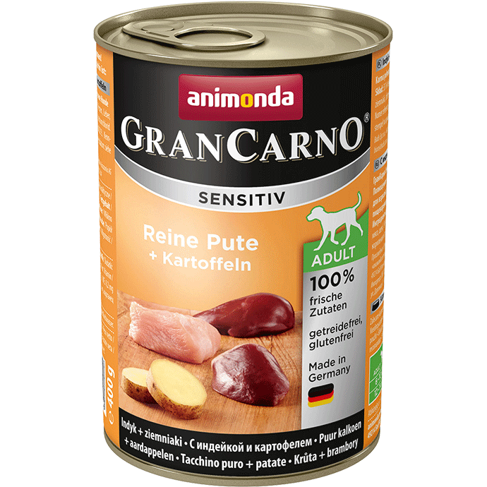 GranCarno Sensitive Adult reine Putenkartoffeln in Dosen 400 g - ANIMONDA