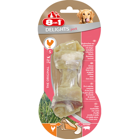 Delights Pork Bone S Treat [T122166] 1pc - 8IN1