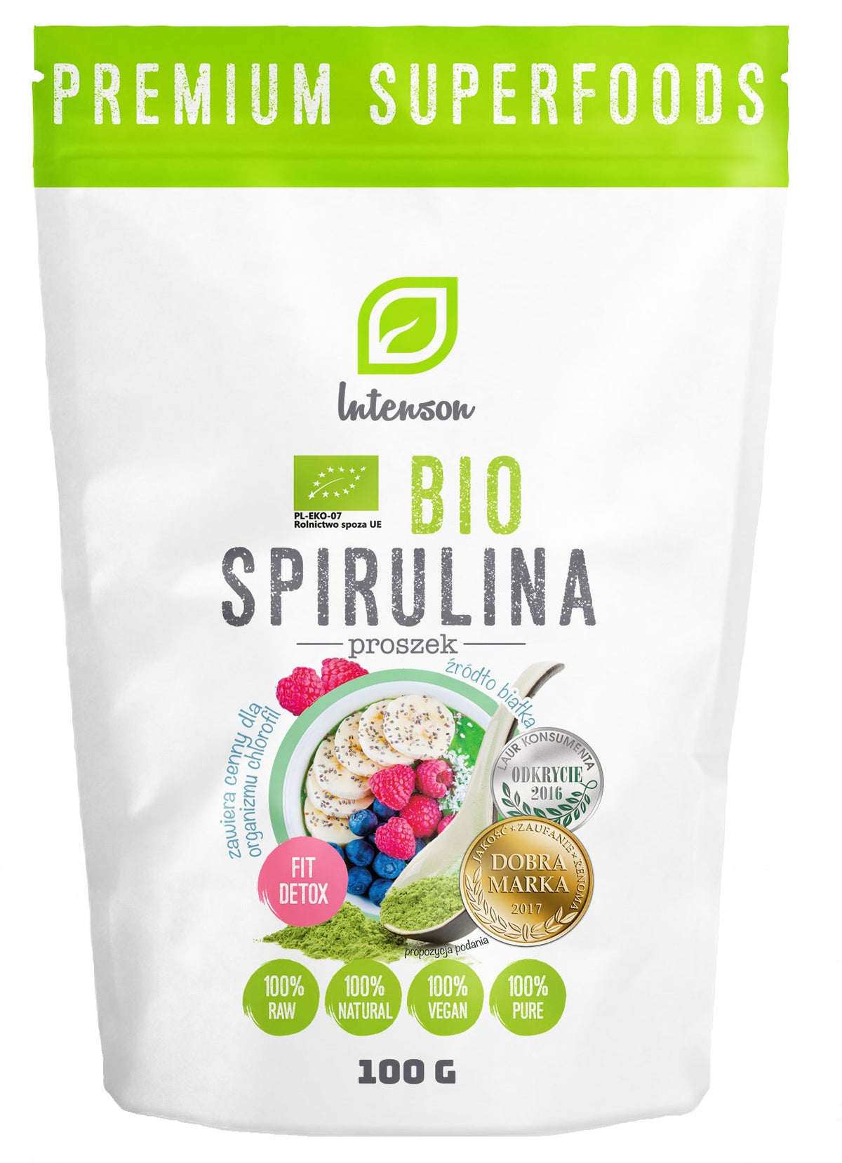 Spirulina ORGANIC powder 100g INTENSON