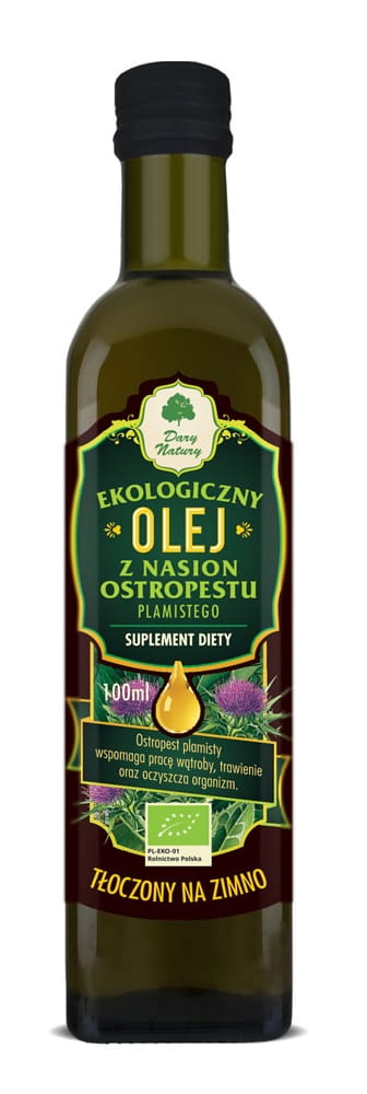 Óleo de semente de cardo mariano virgem ORGÂNICO 100 ml - DARY NATURY