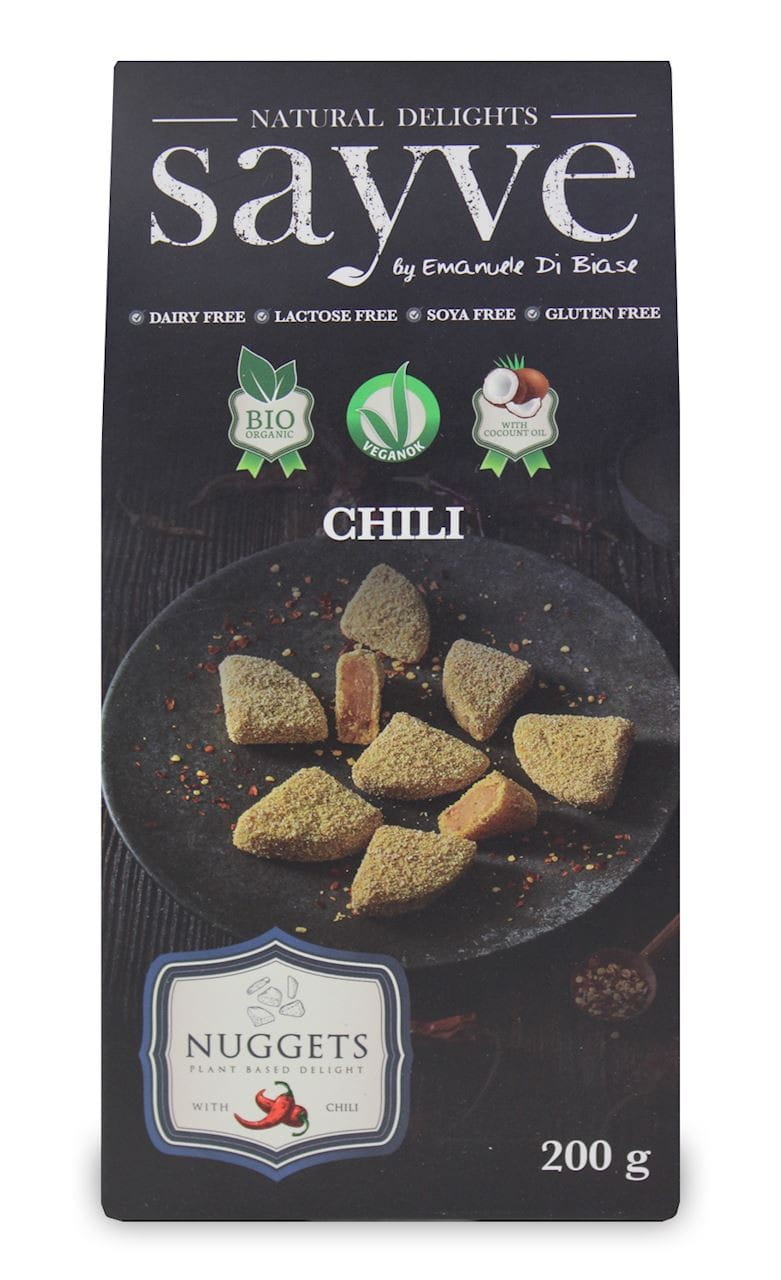 Veganska kikärts-chilinuggets utan laktos glutenfritt EKO 200 g - SAYVE
