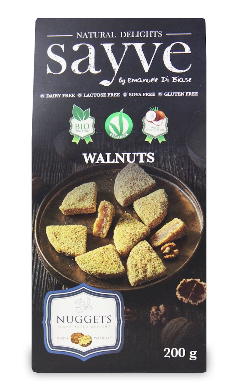 Crocchette vegane di ceci e noci senza lattosio, senza glutine, BIO 200 g - SAYVE