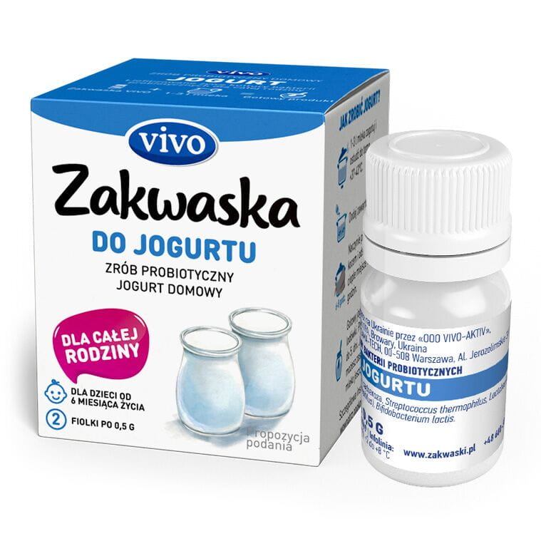 Hemmagjord Vivo-yoghurt levande bakteriekulturer 2 x 05 g ZAKWASKI VIVO