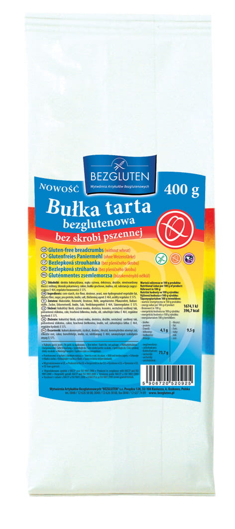 Glutenvrije paneermeel (zonder tarwezetmeel) 400g GLUTENVRIJ