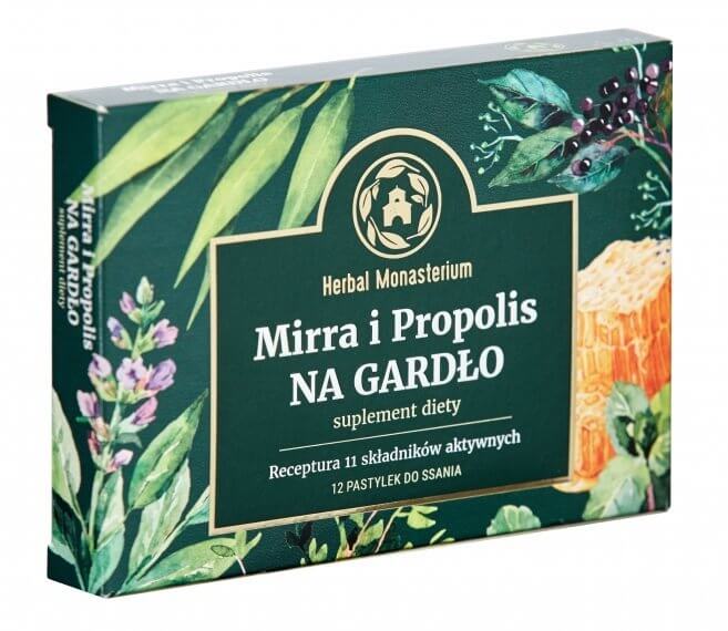 Myrha a propolis na krk od 12 HERBAL MONASTERIUM pastilek