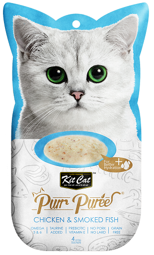 PurrPuree HÄHNCHEN & GERÄUCHERTER FISCH [KC-898] 4x15g - KIT KAT