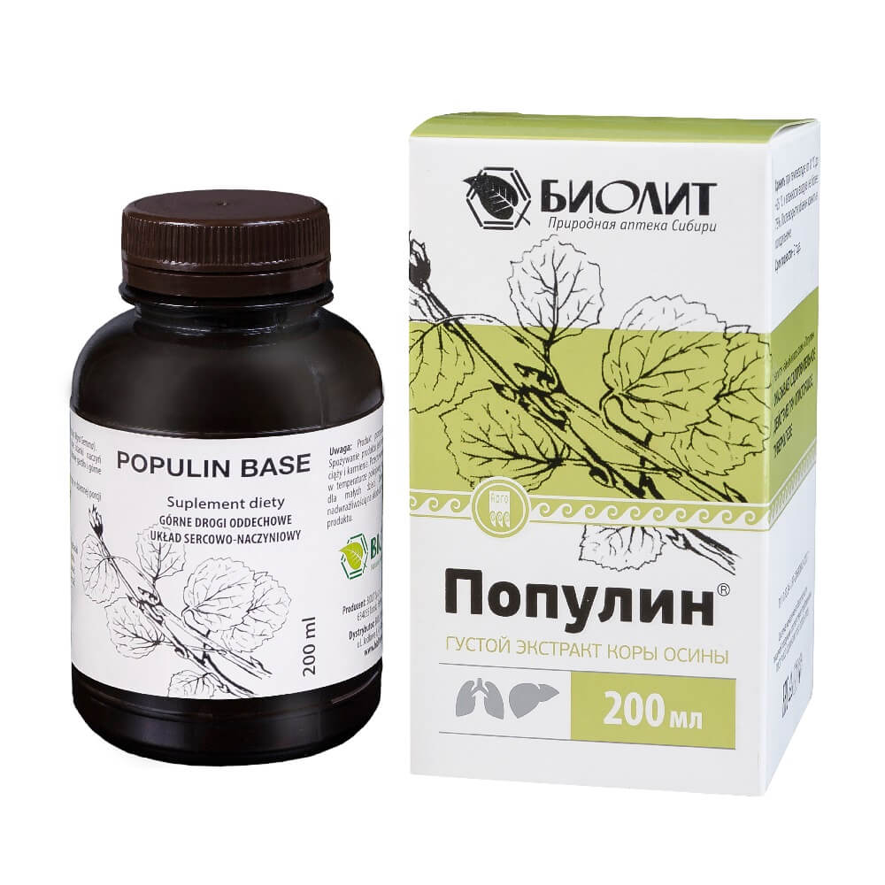 Extrakt z topolu černého Populin Basis 200ml bioLIT