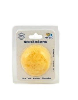 Eponge de mer naturelle pour le maquillage et le nettoyage du visage - KERESO