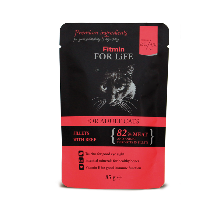 cat For Life Pouch Adult Rind 85g - FITMIN