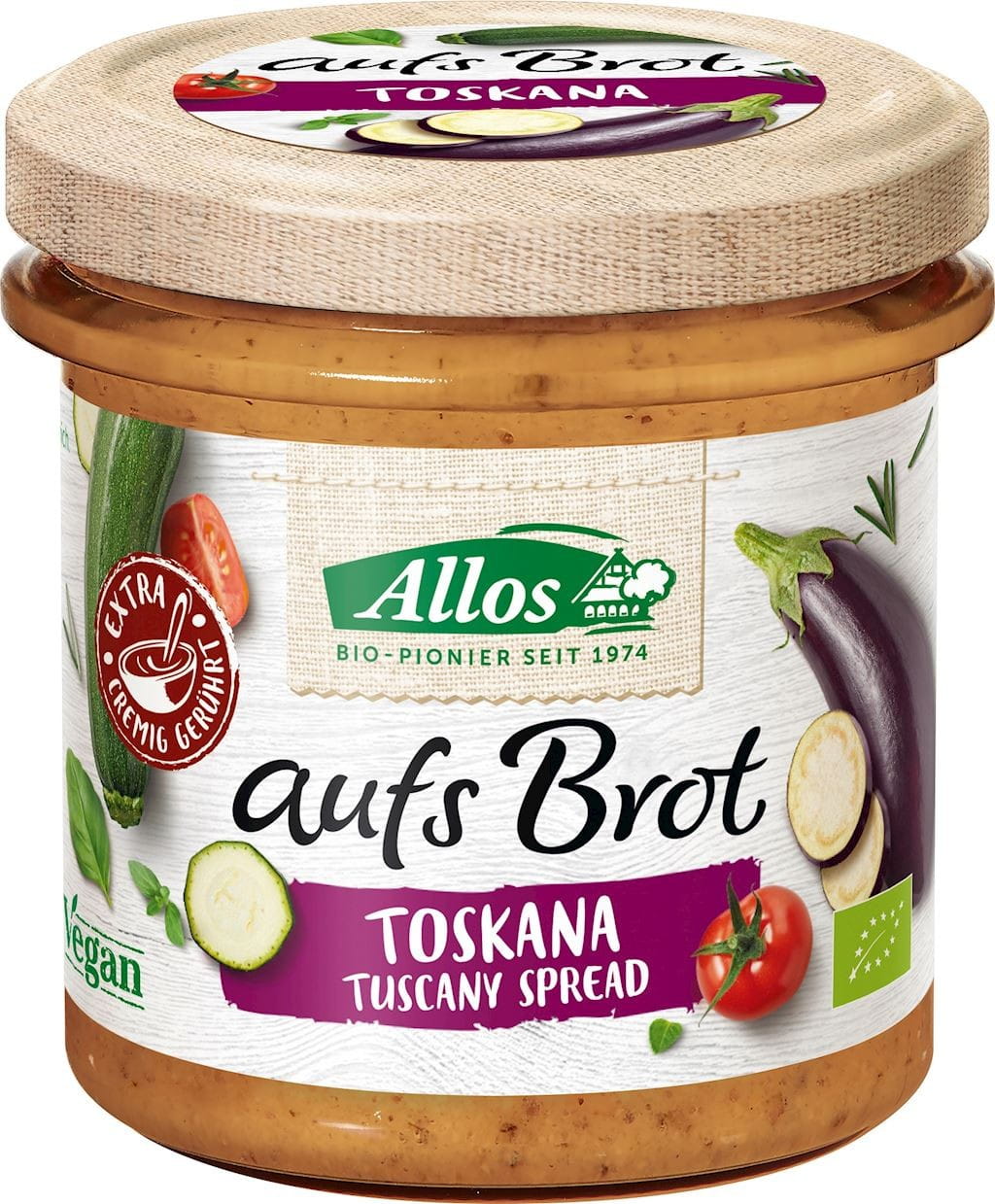 Toscana glutenfreie Cremepaste BIO 140 g - ALLOS