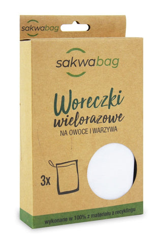 Mehrwegbeutel für Obst und Gemüse 3 Stück - SAKWABAG