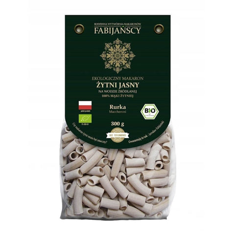 Pasta (leichter Roggen) Maccheroni Tube BIO 300 g - FABIJAŃSCY