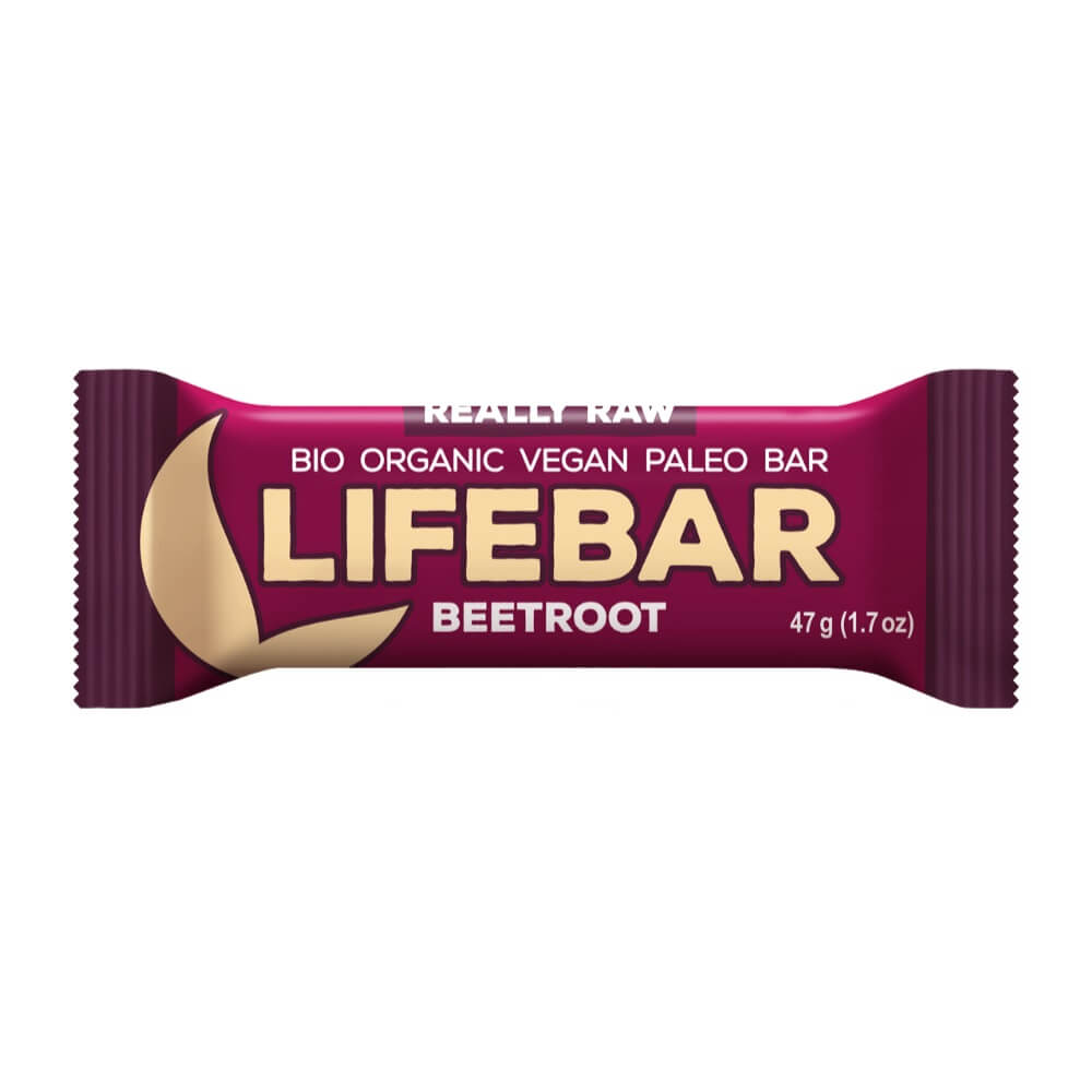 Roher Rote-Bete-Riegel, glutenfrei BIO 47 g - LIFEFOOD