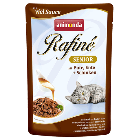 Rafiné Soupé Senior Beutel mit Pute, Ente und Schinken in Sauce 100 g - ANIMONDA