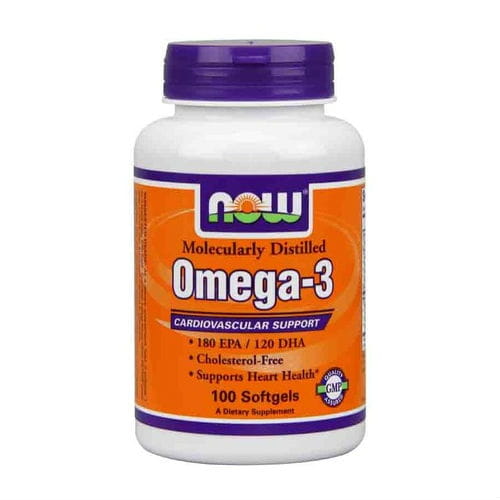 Omega-3 180 EPA 120 DHA 1000mg 100 kapslí NOW FOODS
