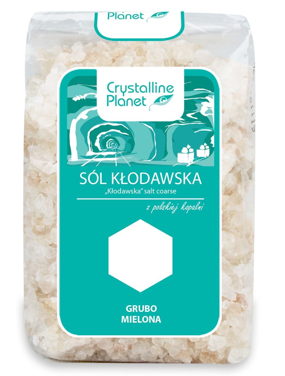 Kłodawa-salt grovmalen 600 g - CRYSTALLINE PLANET