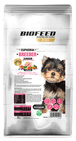 EUPHORIA BREEDER JUNIOR Mini für Welpen von Miniaturrassen mit Kaninchen 2kg - BIOFEED