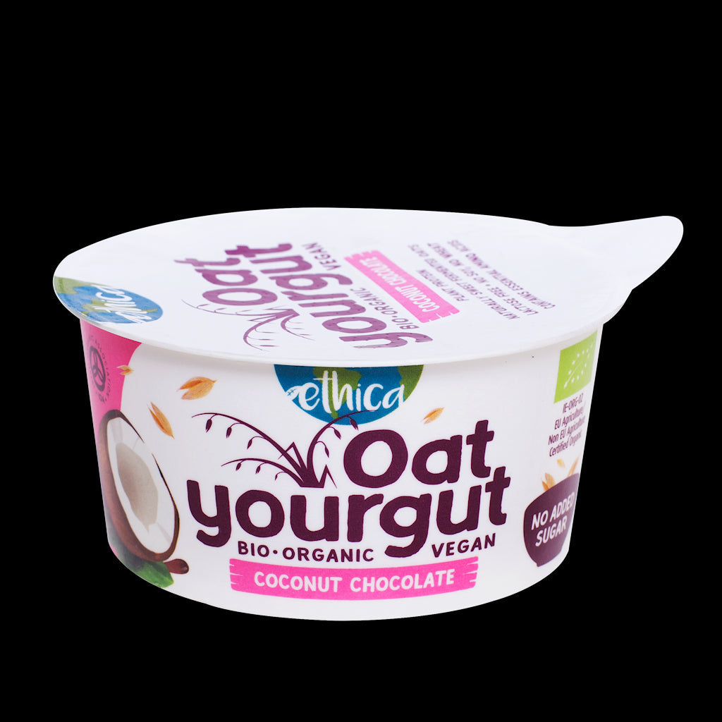 Oat dessert with cocoa and coconut flakes, lactose-free, organic 140 g - ETHICA
