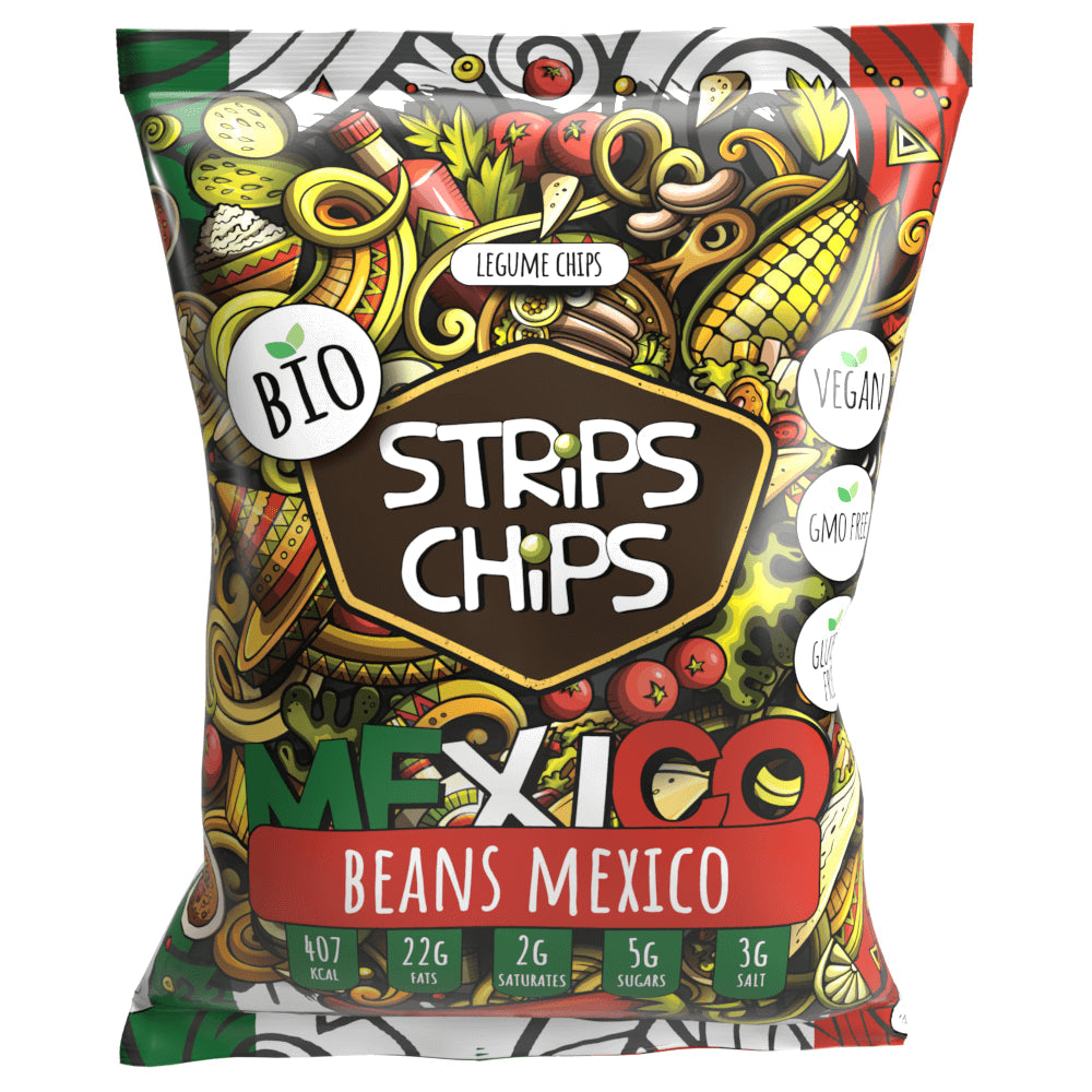 Makanan Ringan Kacang Mexico bebas gluten BIO 90 g - KEROPOK STREIFEN