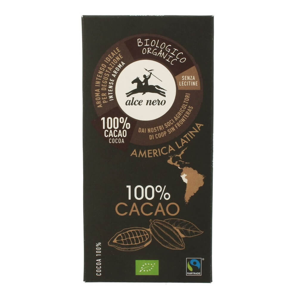 Tablet Pahit BIO 100% Koko 50 g - ALCE NERO