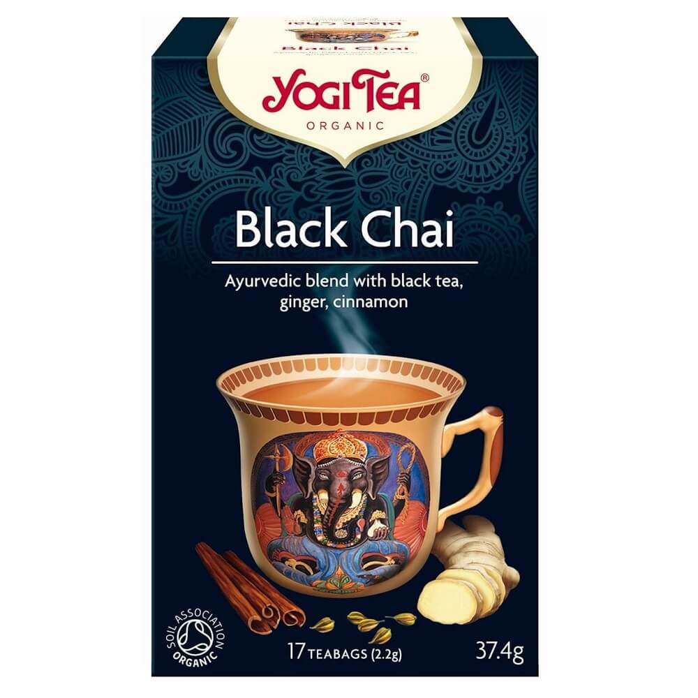 Černý čaj Chai s zázvorem a skořicí BIO (17 x 22 g) - YOGI TEA