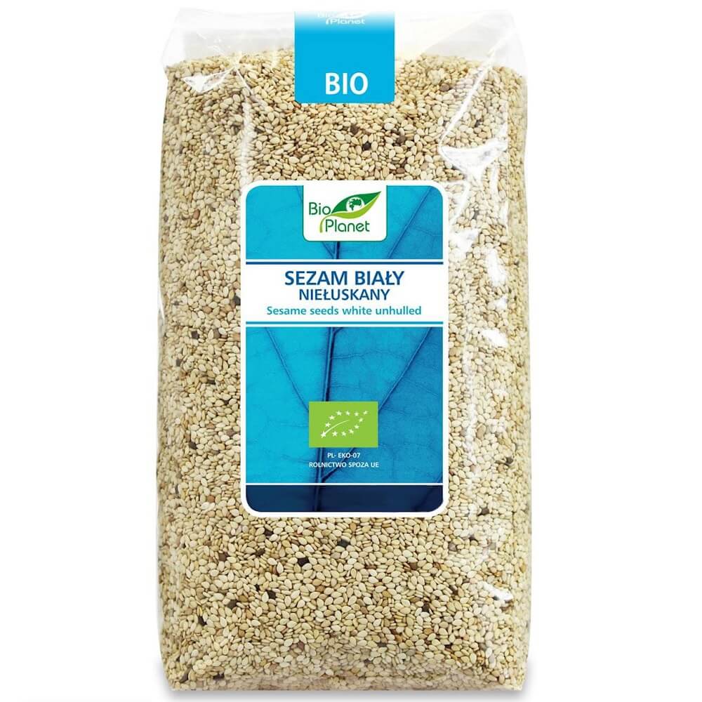 BIO weißer ungeschälter Sesam 1kg BIO PLANET