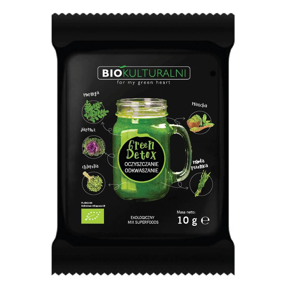 Blend of Superfoods Green Detox ORGANIC 10 g - BIOCULTURAL