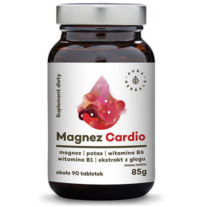 Magnesio Cardio Biancospino Potassio Vitamina B1 e B6 90 Compresse 85g AURA HERBALS