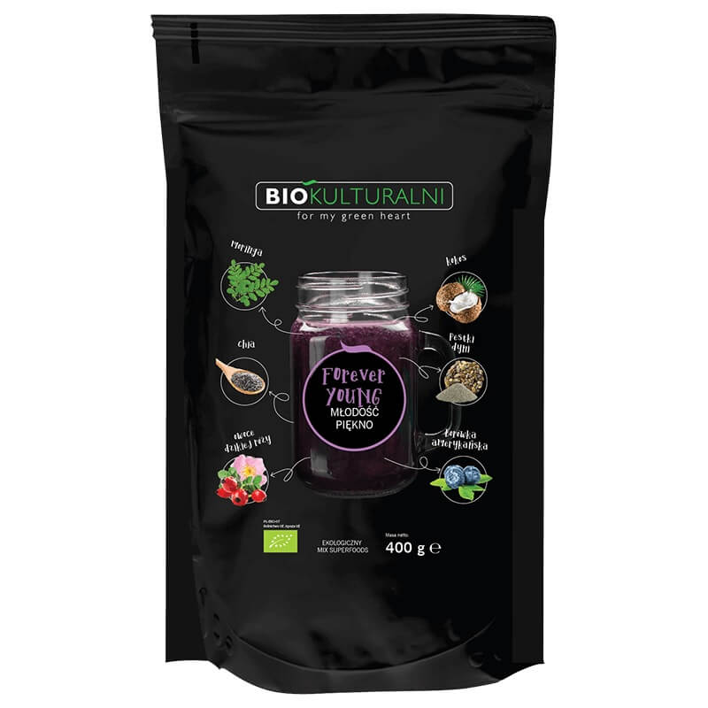 Blandning av superfoods forever young EKO 400 g - BIOKULTURAL