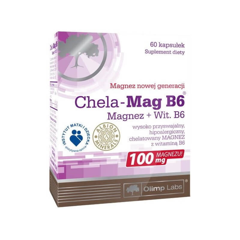 Magnesium + Vitamin B - 6 Chela - Mag B6 60 Kapsul OLIMP LABS
