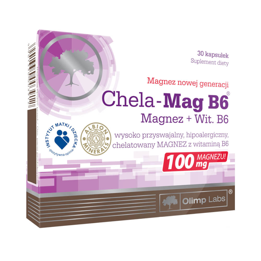 Magnesium + Vitamin B - 6 Chela - Mag B6 30 Kapsul OLIMP LABS