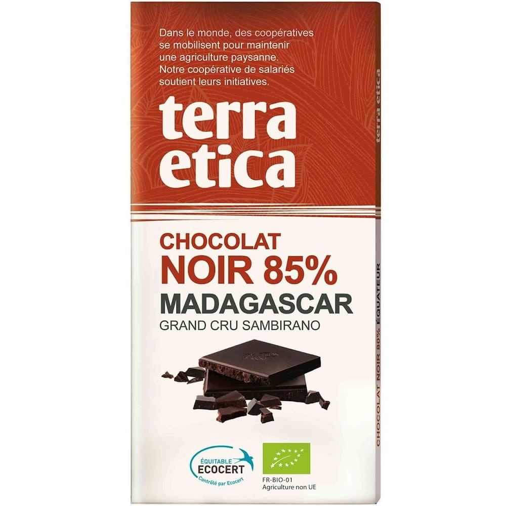 Mörk choklad 85% Madagaskar fair trade EKO 100 g - TERRA ETICA