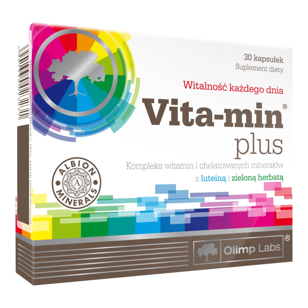 Vitamin dan mineral ditambah teh hijau dan lutein vita - min plus 30 kapsul OLIMP LABS