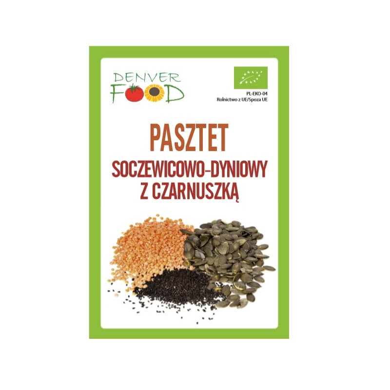 Pasta di lenticchie e zucca con cumino nero senza glutine BIO 200 g DENVER FOOD
