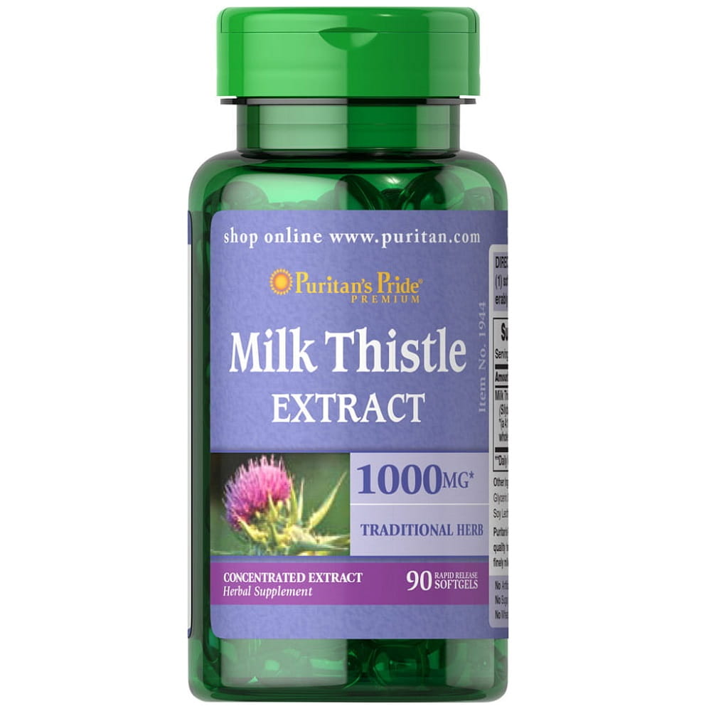 Mariatistel 1000 mg Extrakt 90 Kapslar PURITAN'S PRIDE