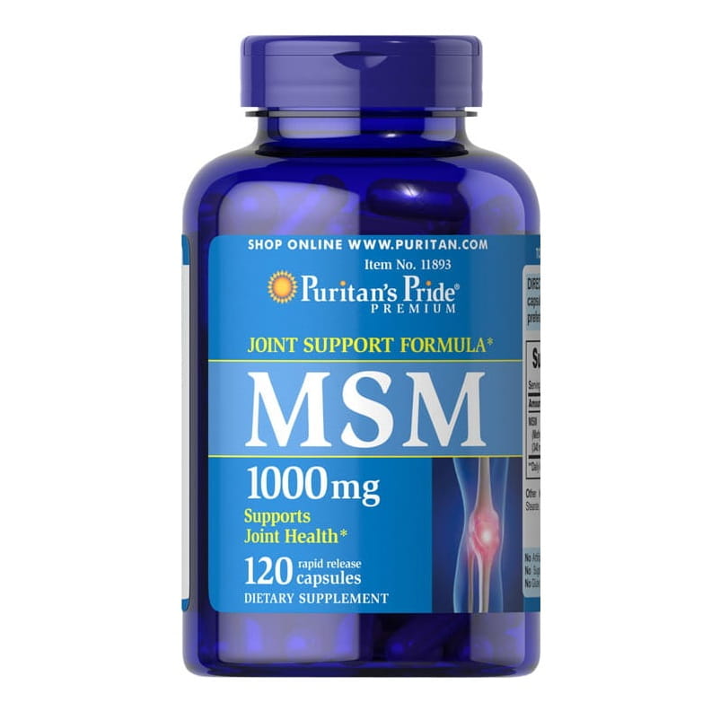 MSM Soufre Organique 1000 mg 120 Gélules PURITAN'S PRIDE