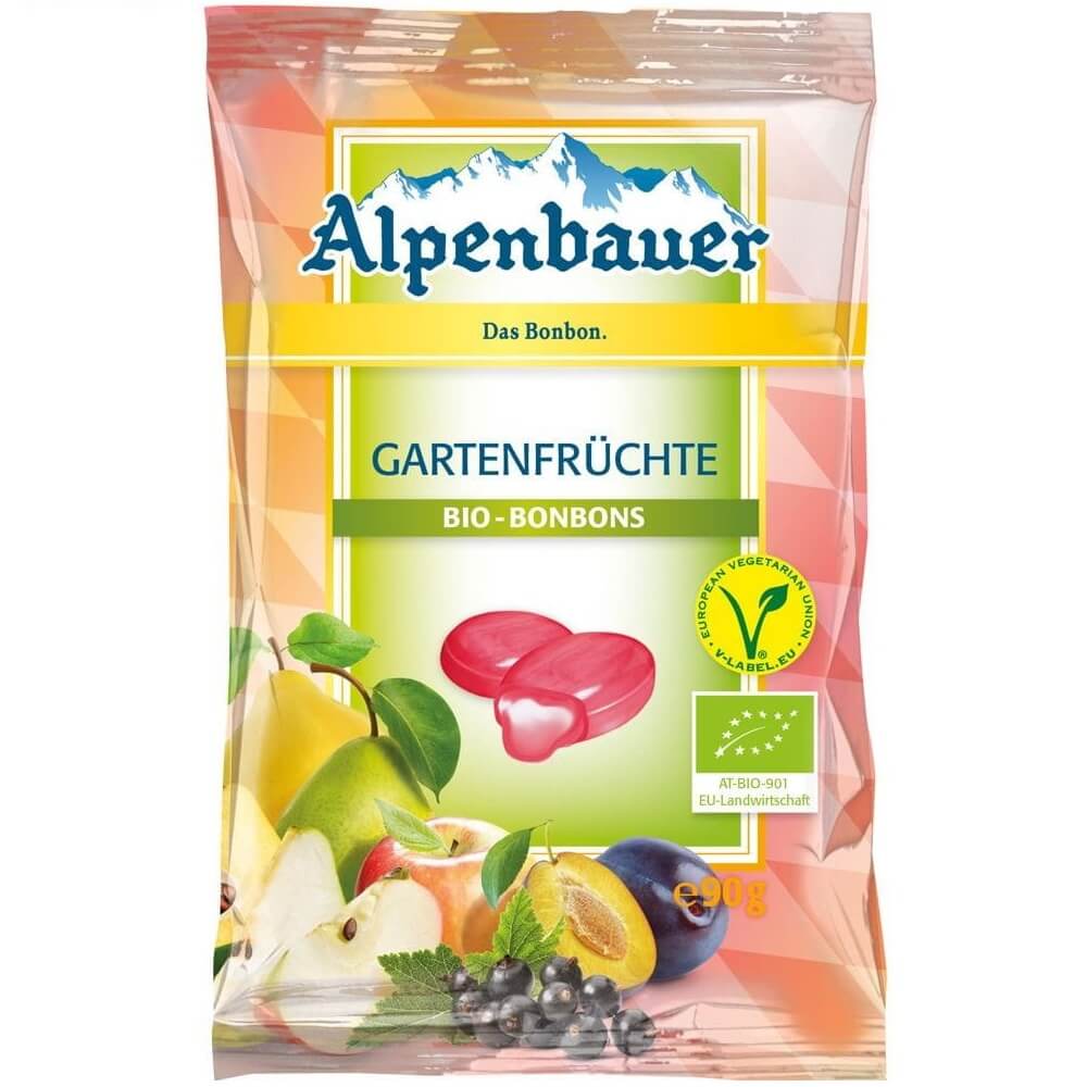 Kẹo thuần chay hương trái cây hữu cơ 90 g - ALPENBAUER