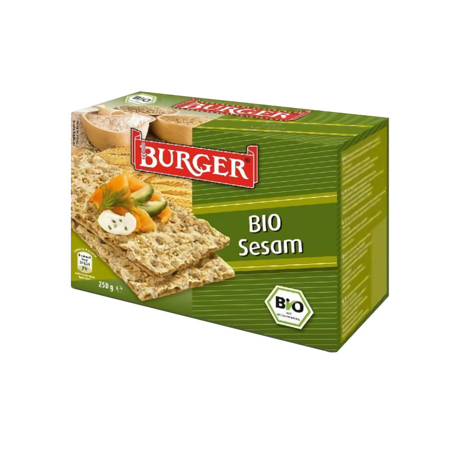 Pane croccante di segale integrale con sesamo BIO 250 g - BURGER
