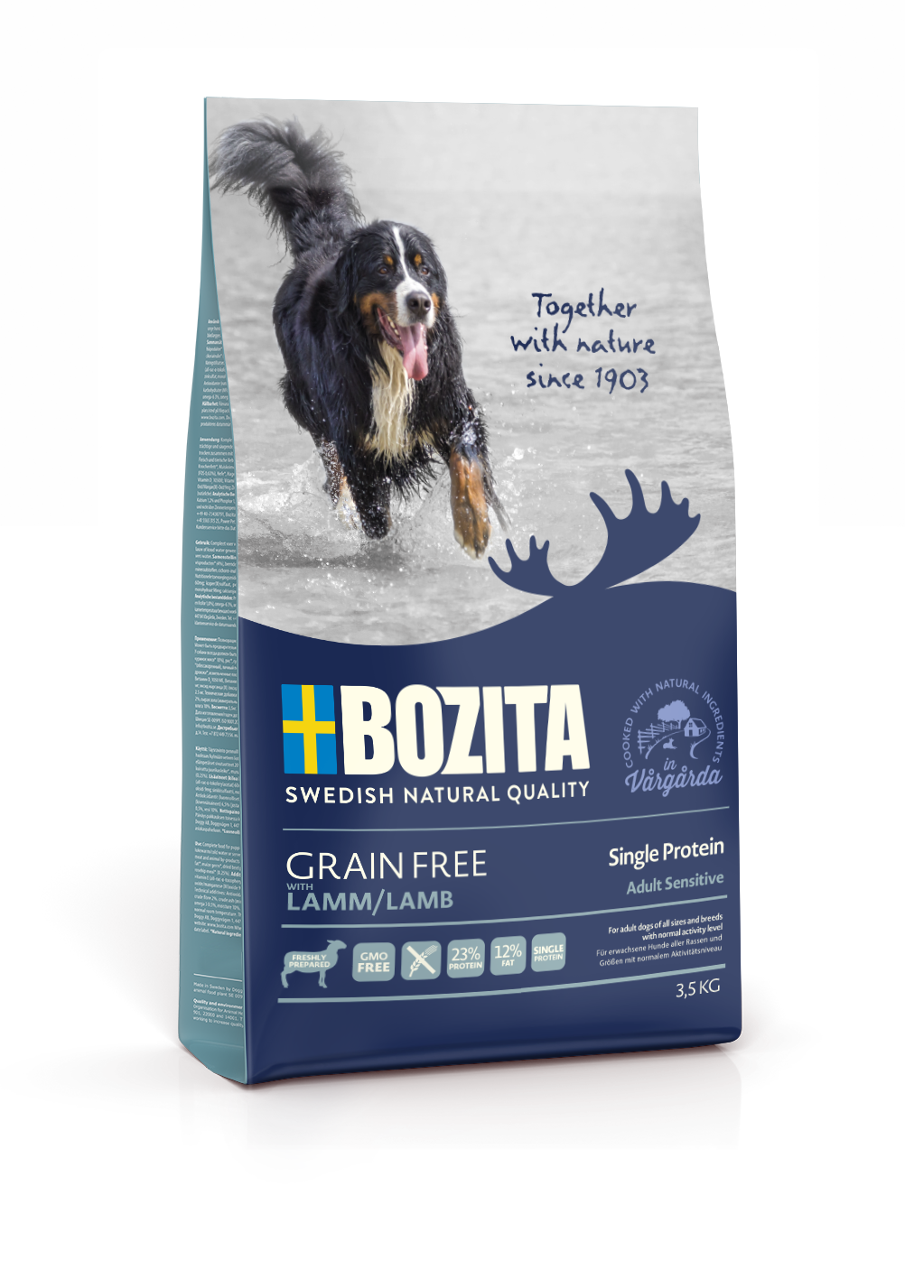 Hund Getreidefrei Adult Sensitive Single Protein Lamm 3,5 kg - BOZITA