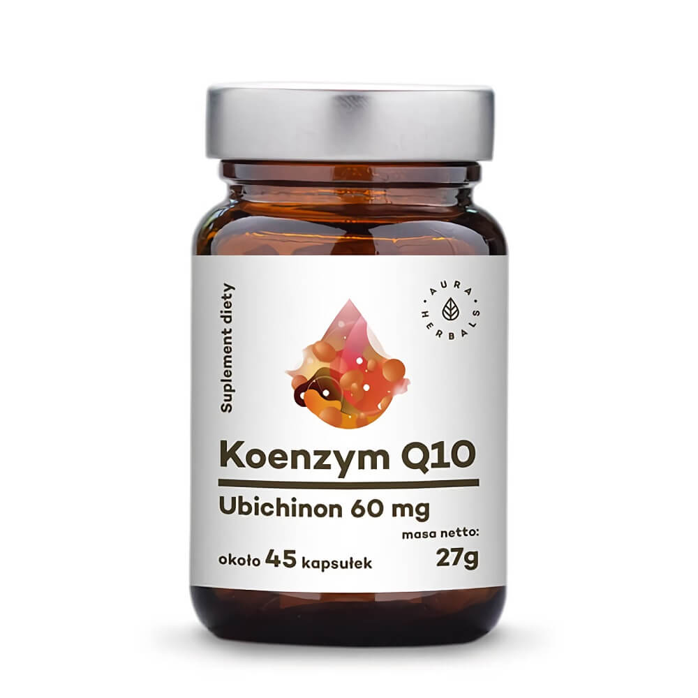 Coenzima Q10 Ubiquinona 60mg 45 Cápsulas 27g AURA HERBALS