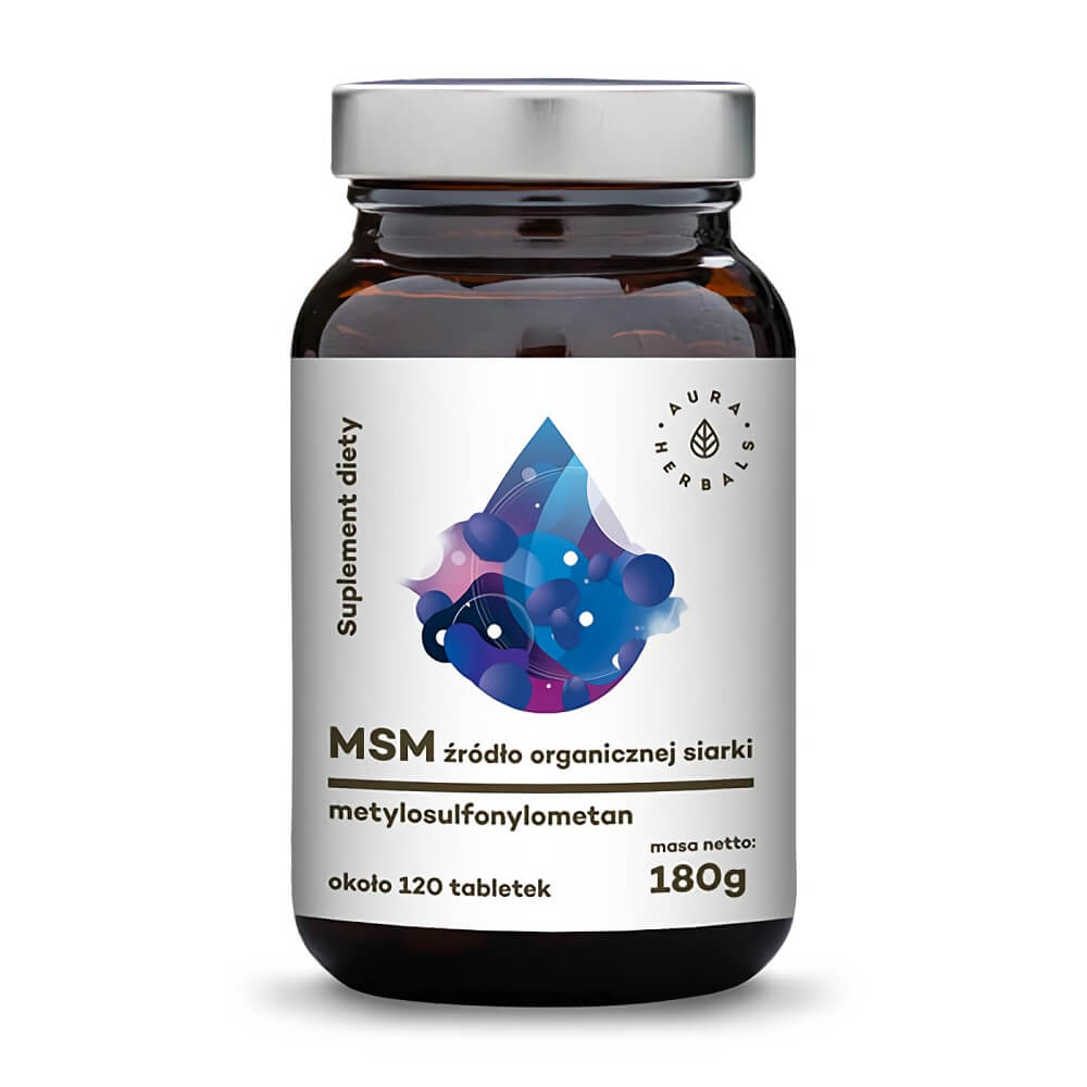 MSM hợp chất lưu huỳnh hữu cơ Methylsulfonylmethan 120 viên 180g AURA HERBALS